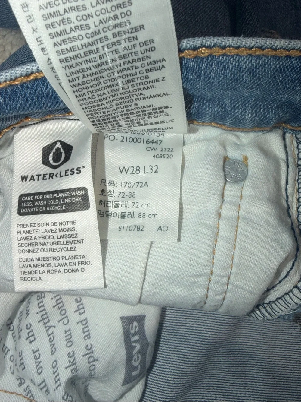Levi's Men's Light Blue Skinny taper Jeans 28 x 32